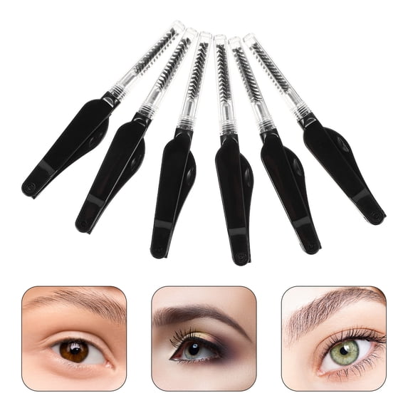 Soimiss 6pcs Brow Comb for Eyebrows Black Aluminum Practical Makeup Tool for Women Personal Use