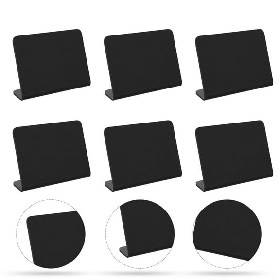 UNOMOR 6pcs Small Chalkboard Acrylic Sign Making Decor for Festive Event