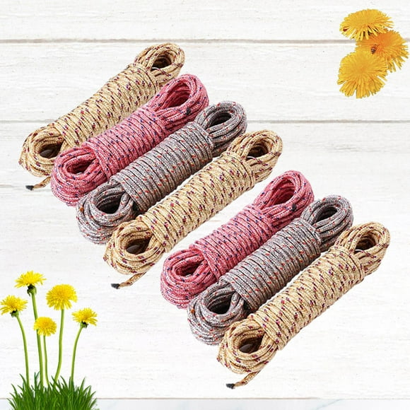 UNOMOR 7Pack Assorted Color Clothes Drying Line for Camping and Outdoor Activities