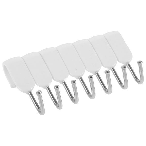 Soimiss 7Pcs Precision Made White Stainless Steel S Shaped Hooks for Decor Use