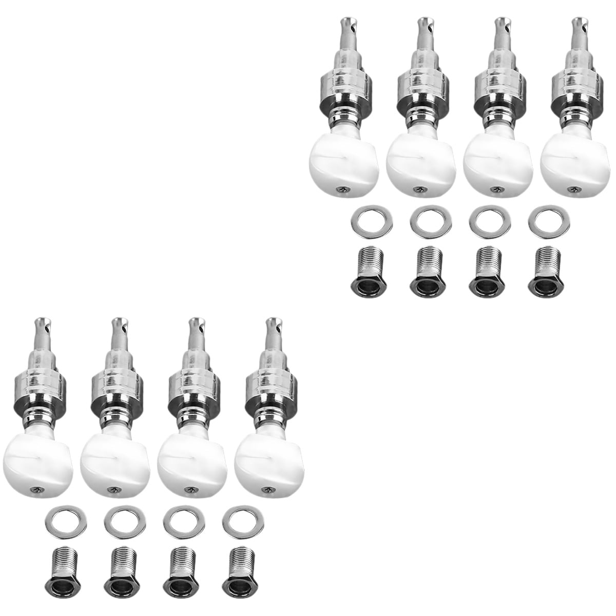 Soimiss Professional Silver Banjo Tuning Pegs Machine Heads for Banjo 8Pcs