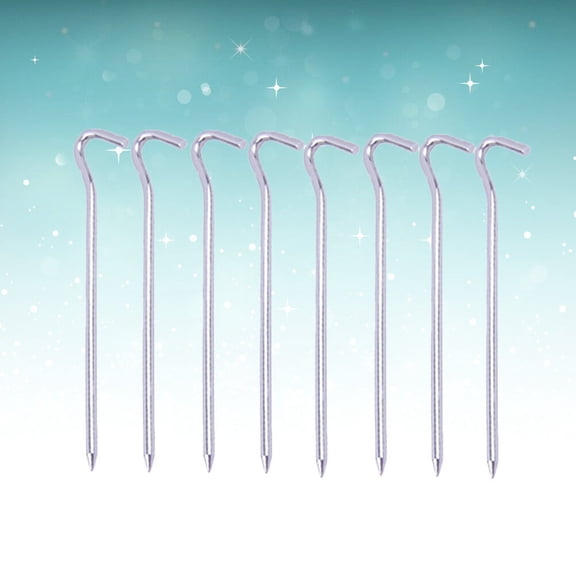 UNOMOR 8Set Tent Stake Metal Aluminum Alloy Wind Resistance Outdoor Beach