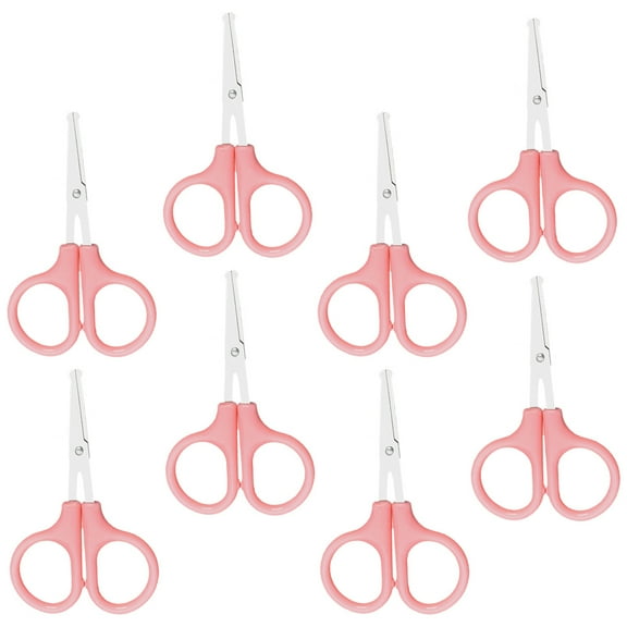 UNOMOR 8pcs Portable Safety Scissors Multi Function Scissors For Students Crafts And Home Use Easy To Hold For Adults