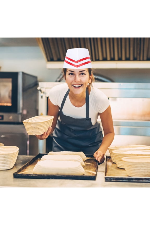 9Pcs Multi Color Durable Cotton Chef Hats for Bakery and Restaurant