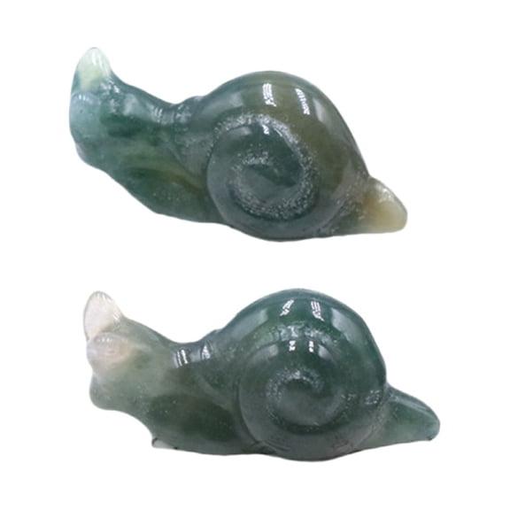 UNOMOR Adorable Snail Statuette Made of Durable Synthesis Material for Home Decor 2 Pieces Assorted Color