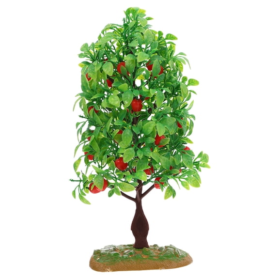 Soimiss Realistic Green Fruit Tree Model Decor for Garden Scene Layout and Sand Table Adornment
