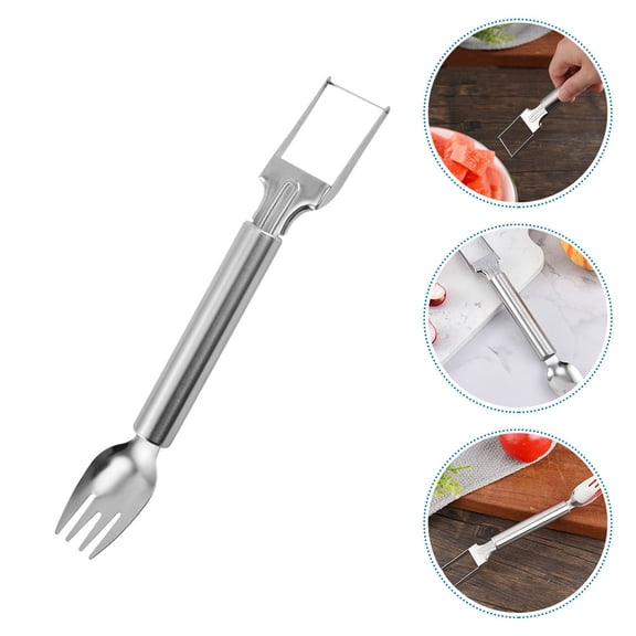 UNOMOR Avocado Saver Watermelon Fork Tool Stainless Steel Slicing Fruits Home Use for Adults 1 Piece