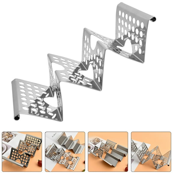 UNOMOR Baked Taco Rack Silver Heat Resistance Restaurant Users 1Pcs