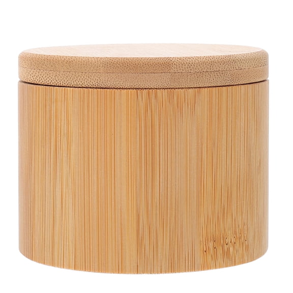 UNOMOR Bamboo Style Condiment Holder for Home Use Brown Plastic Seasoning Container 1Pc