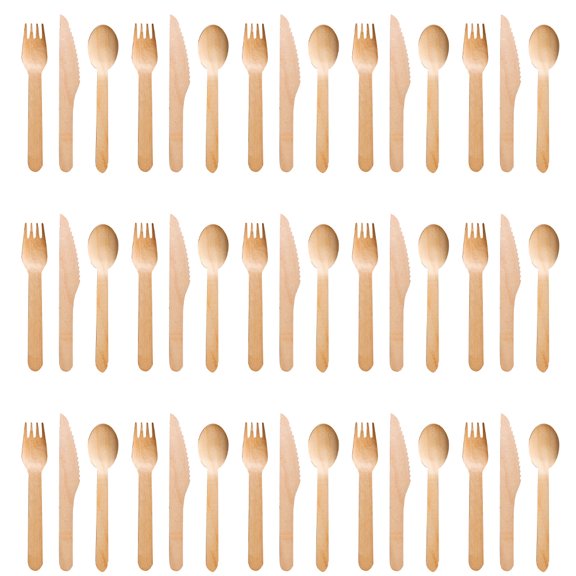 Soimiss Wood Utensil Set Beige 75Pcs