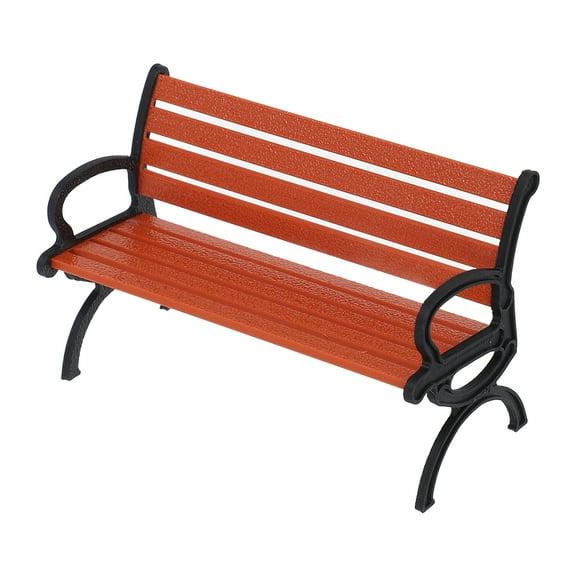 UNOMOR Bench Model Doll House Furniture Plastic Landscape Accessory for Collectors 1Pack