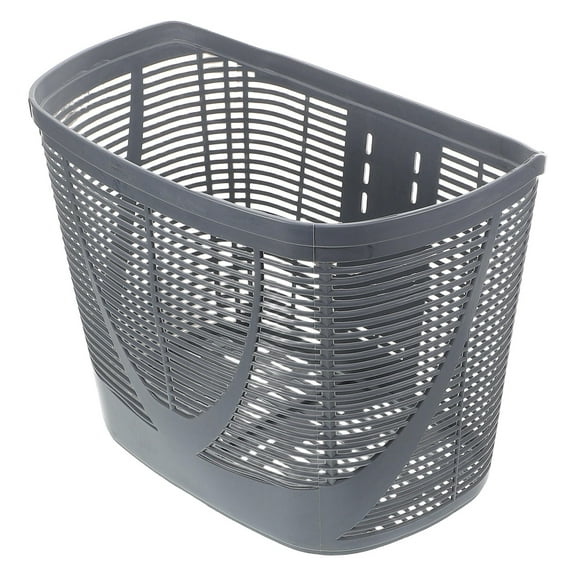 UNOMOR Bicycle Basket Front Handlebar Plastic Grey Stylish Design For Storage 1Set