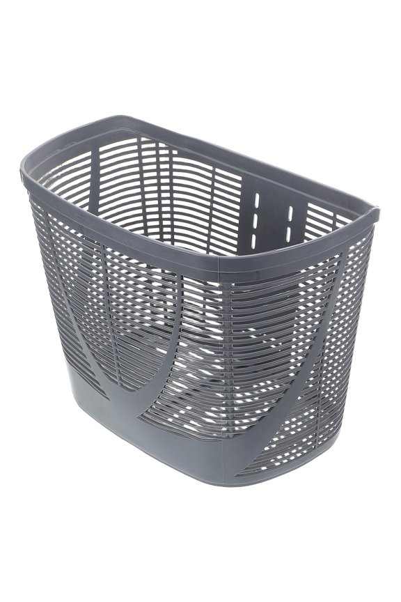 Bicycle Basket Front Handlebar Plastic Grey Stylish Design For Storage 1Set