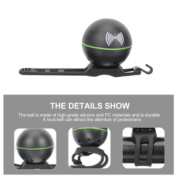 Soimiss Cycling Electric Bells Loud Sound Black PC for Bicycle 1Set