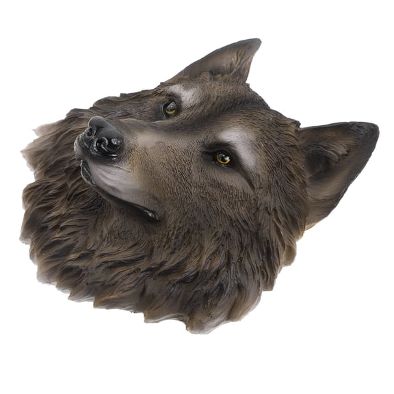 Soimiss Creative Resin Wolf Head Wall Artware for Bedroom and Bathroom Decor 1Pc