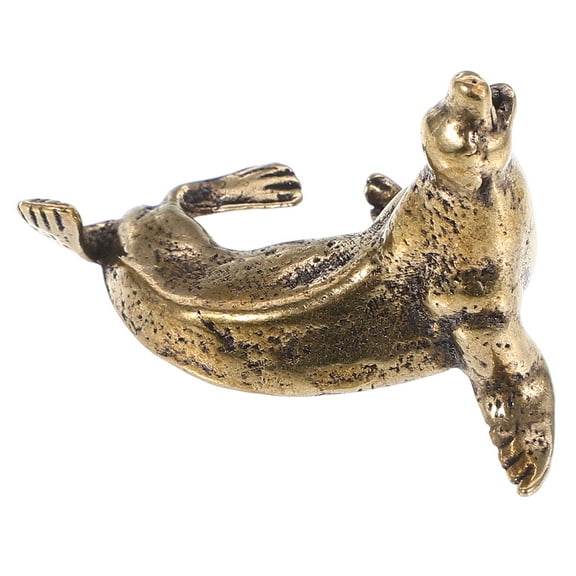 UNOMOR Brass Home Decor Small Figurines Golden Desktop Accessory 1Set