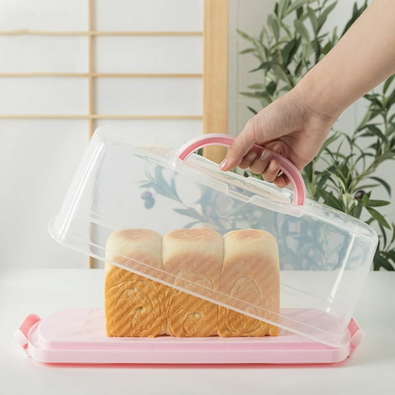 UNOMOR Bread Container with Lid Plastic Bread Saver for Shopping Mall 1Pack