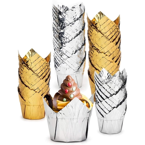 Soimiss 100Pcs Assorted Color Baking Cup Cake Accessory Convenient and Practical Muffin Cup