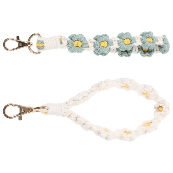 Soimiss Adjustable Multifunctional Woven Wrist Lanyard for Phone and Keys, Bohemian Design, Durable, 2Pcs