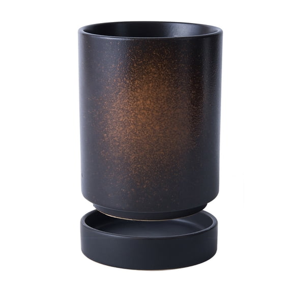 Soimiss Black Ceramic Chopsticks Stand for Home with Bottom Drain and Pad