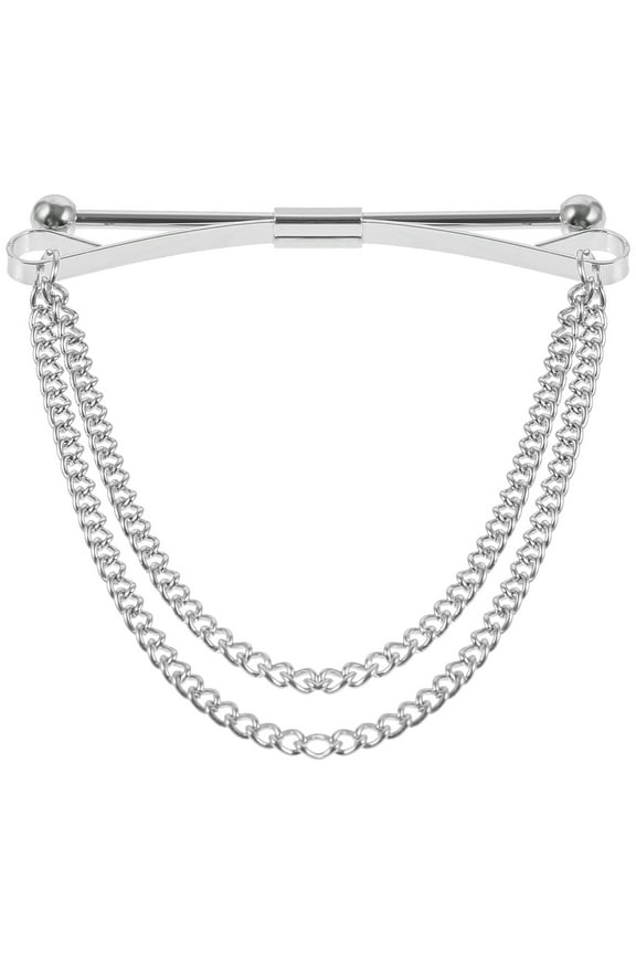 Lapel Pin With Chain Necktie Pin Alloy 1Pack