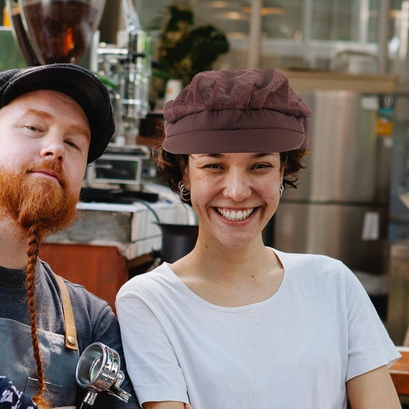 Soimiss Coffee Cotton Chef Hat Stylish Kitchen Cap for Chefs Waiters and Catering Professionals