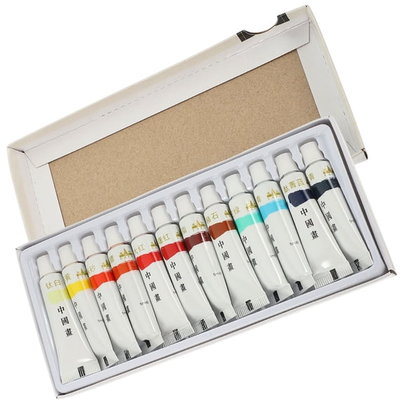 UNOMOR Chinese Calligraphy Set with Assorted Color Paint Tubes for Drawing Made of Plastic