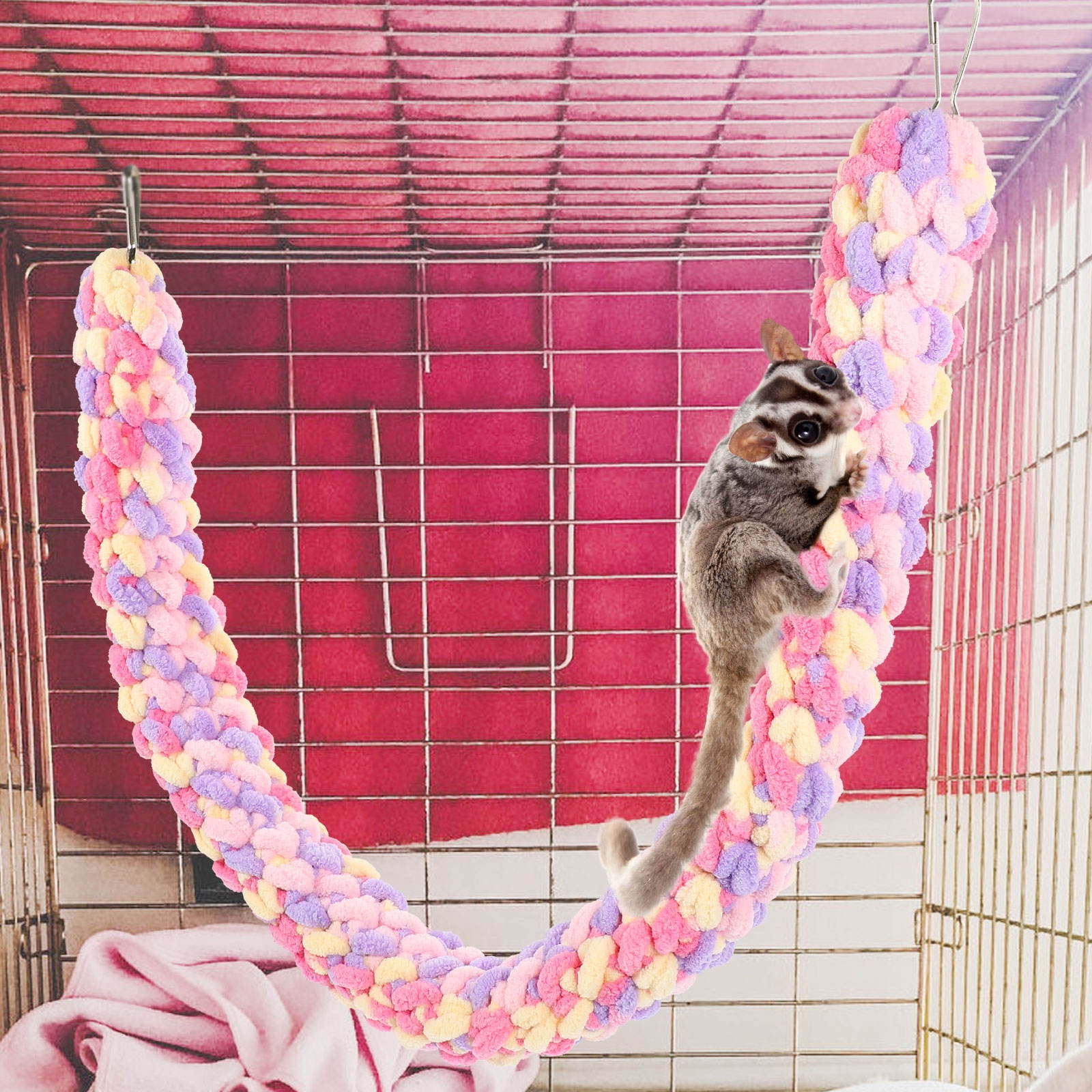 Picture of UNOMOR Climbing Rope For Hamsters Sugar Gliders Pets Durable Design For ...