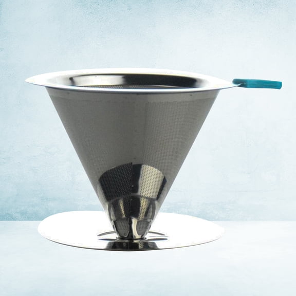 Soimiss Home Coffee Funnel Stainless Steel Filter with Temperature Resistance and Wear Resistance