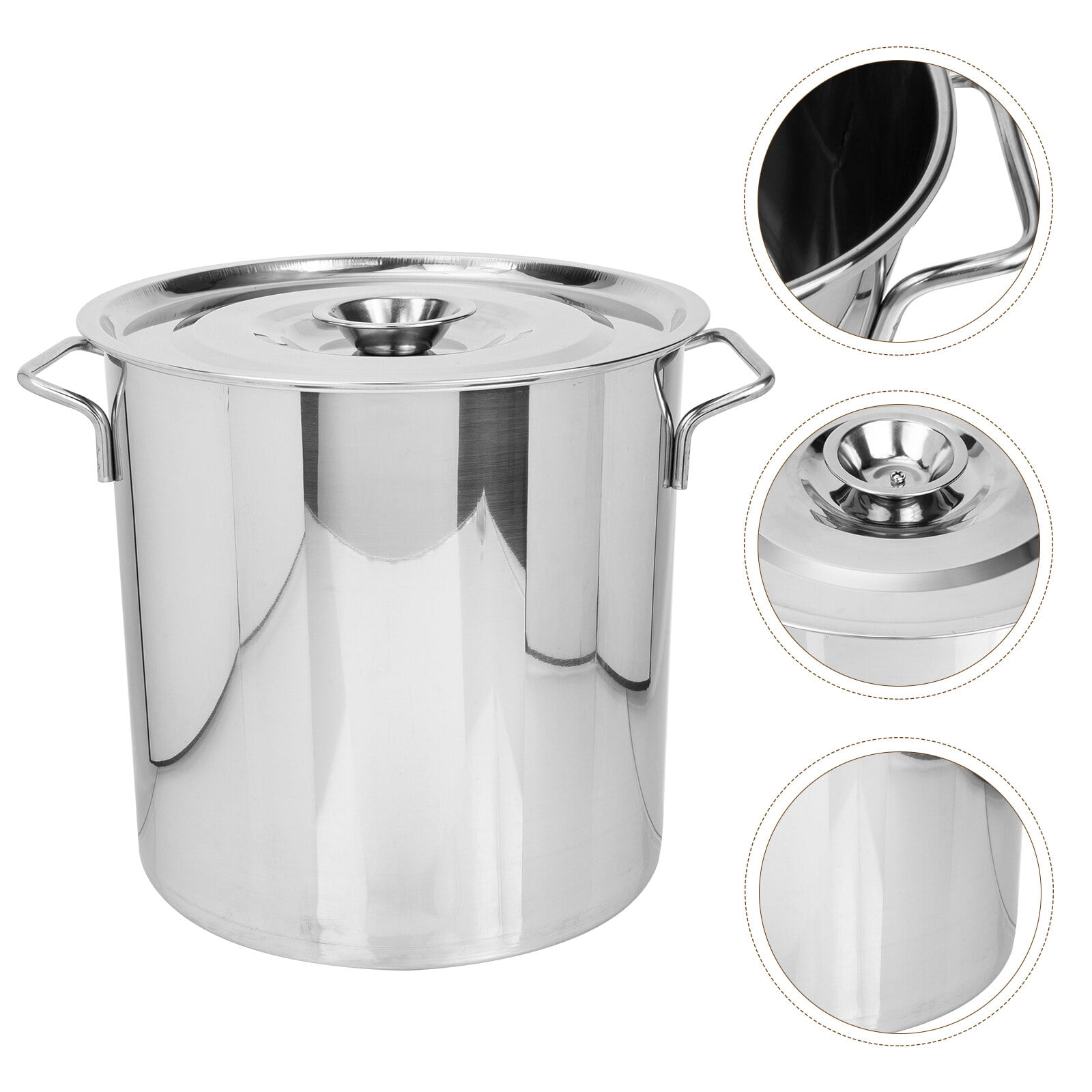 Soimiss Stainless Steel Seafood Boil Pot with Handles Metal Crawfish ...