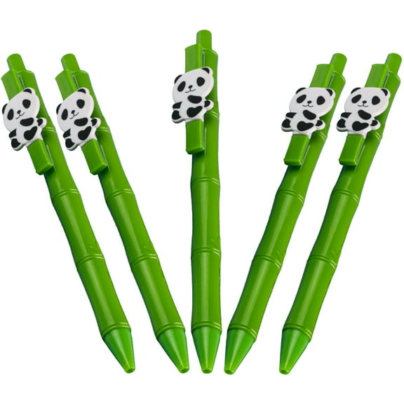 UNOMOR Cute Panda Pen Set 5pcs Gel Ink Writing Pens Ergonomic Abs Material Smooth Writing Experience