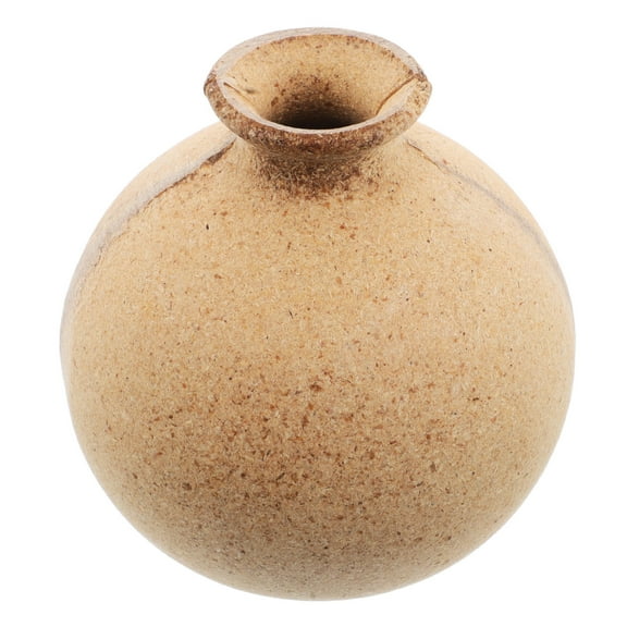 Soimiss Handmade Vase Wooden Flower Vase Brown Wood 1Set Mosaic Tile Decoration Home Decor