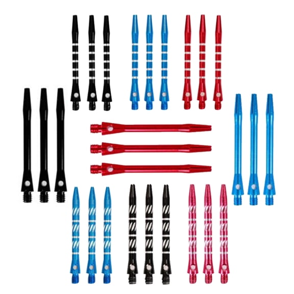 UNOMOR Dart Shafts 27Pcs Metal Shafts Aluminium Alloy Assorted .5mm Diameter 48mm Length Including Threads