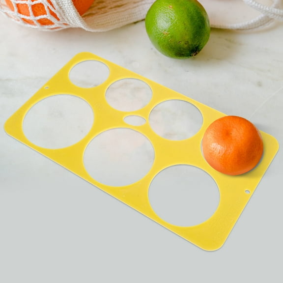 Soimiss Citrus Diameter Measuring Tool Red Plastic Ruler for Farm and Market