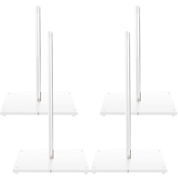 Soimiss 4Pcs Clear Acrylic Donut Bagels Display Stand Tower for Kitchen and Festival Decoration