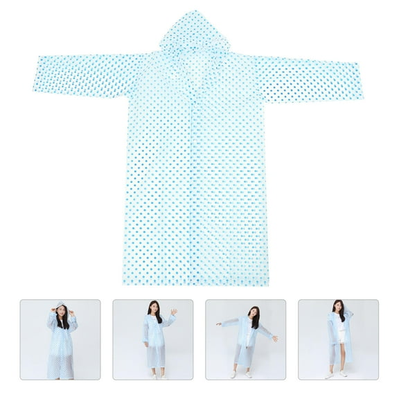UNOMOR EVA Reusable Rainwear Rain Poncho Adult for Travel 1Pack
