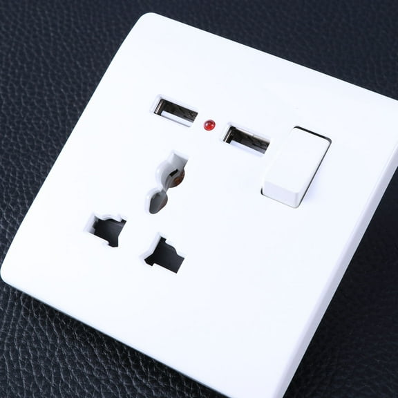 UNOMOR Electric Outlets Wall Socket Charger White Metal 1Pcs