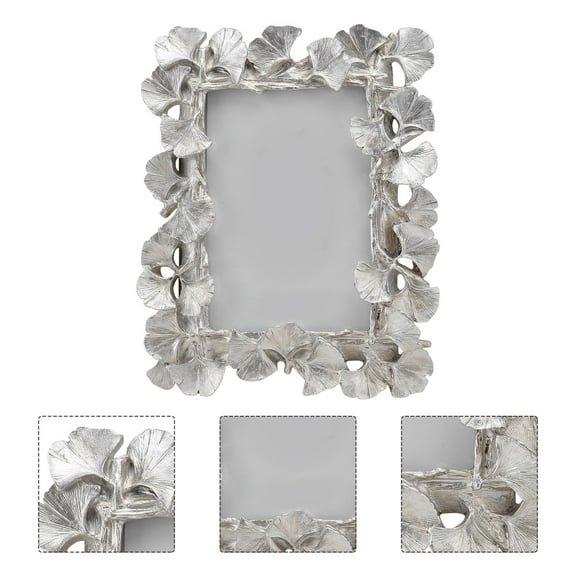UNOMOR European Style Picture Frame Silver Glass Desktop Standing for present Givers 1Set