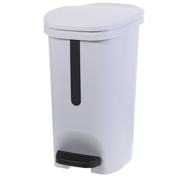 UNOMOR Foot-Pedal Trash Can 10l Home Garbage Can Step Open Lid Sealed Waste Basket