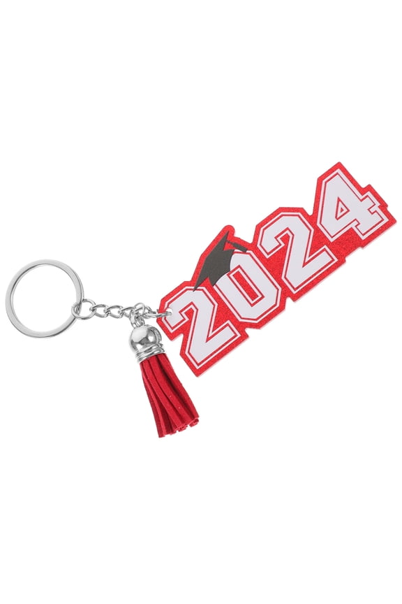 UNOMOR Graduation Season Bachelor's Cap Keychain Red Acrylic 1Pcs Key Organizer for Students