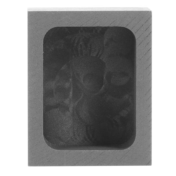 UNOMOR Graphite Mold Graphite Crucible Mold Black Graphite 1Pack for Educators and Hobbyists in Teaching