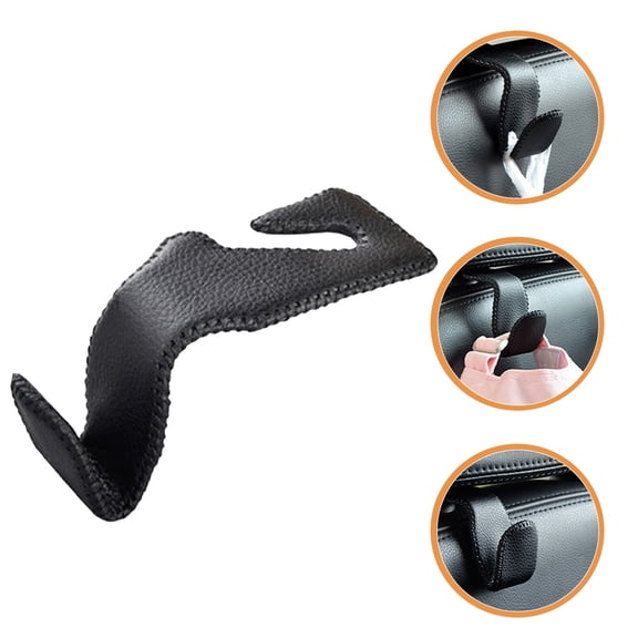 Soimiss Black Car Headrest Hooks Metal Hanger Rotatable Car Storage Organizer for Purse