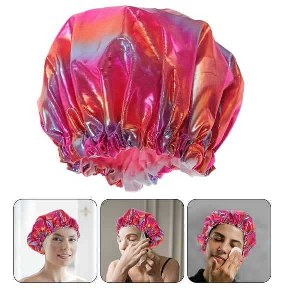 UNOMOR Hair Bonnet for Shower Adjustable Shower Cap Multi 1 PCS