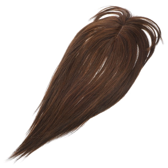 Soimiss Light Brown Hair Volume Topper for Women Lightweight Synthetic Hair Piece Adjustable Length for Decoration