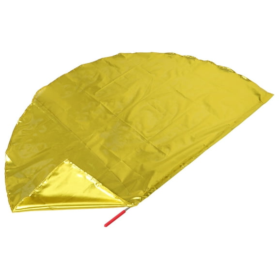 Soimiss Golden Semicircle Worship Flag with Stick for ce Performance and Festival Decoration