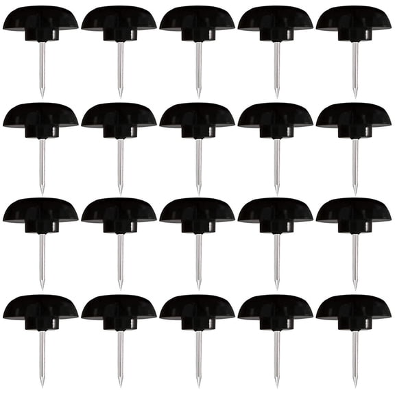 Soimiss Heart Shaped Push Pin Black for Bulletin Board Map Marking and Photo Wall Display