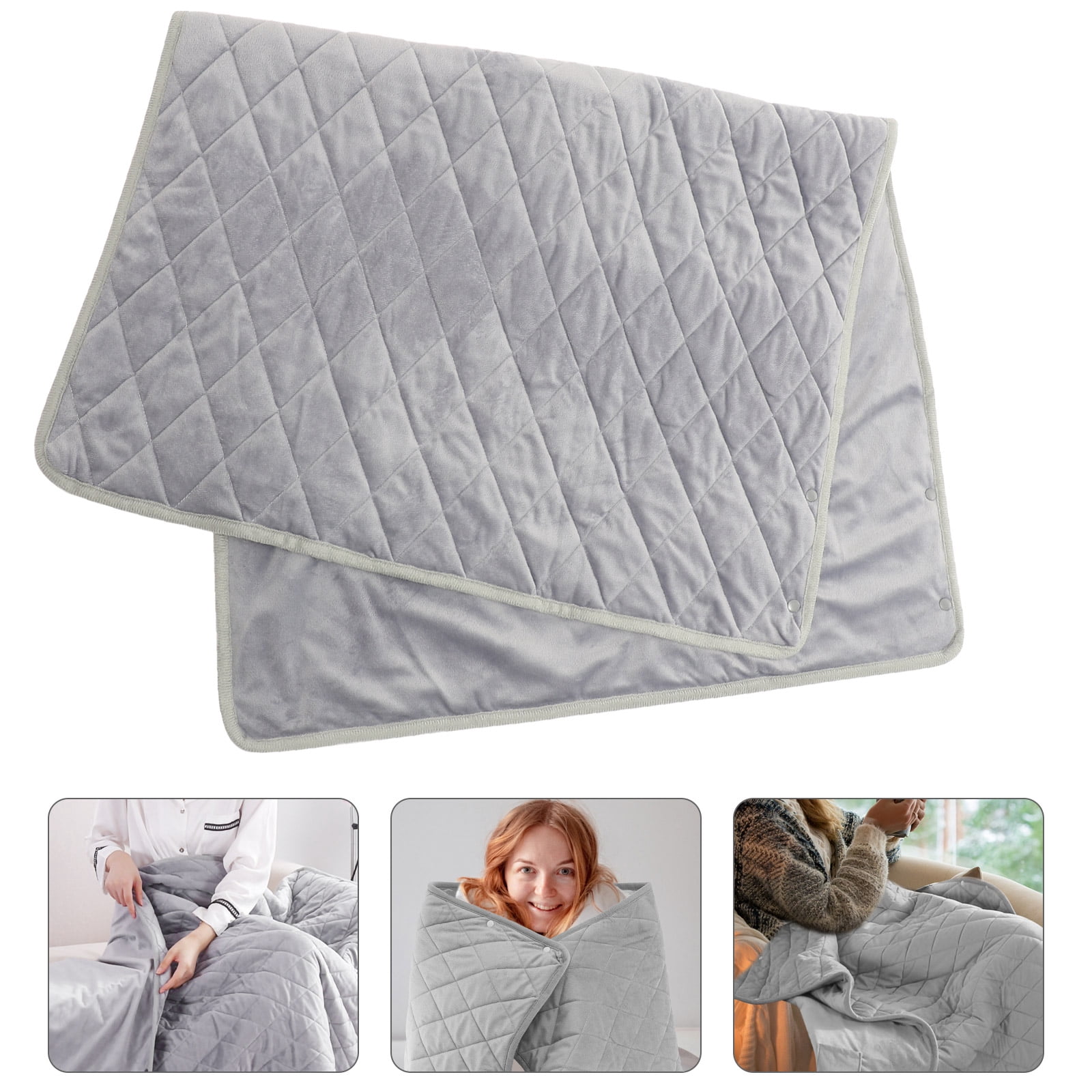 Soimiss Portable Dark Grey Electric Heating Blanket Small for Cozy Warmth At Home