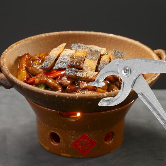 Soimiss Stone Pot Gripper Plated Silver Air Fryer Accessories Anti Scalding Kitchen Tongs
