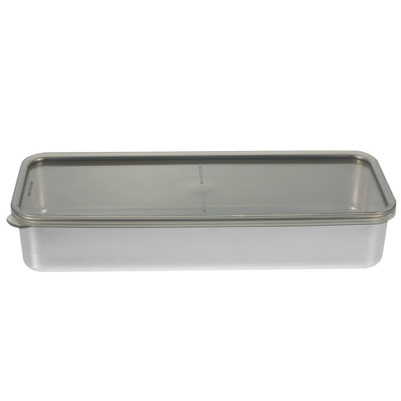 Soimiss Airtight Food Storage Container Silver Rectangular Sealed Box for Kitchen 1Pack