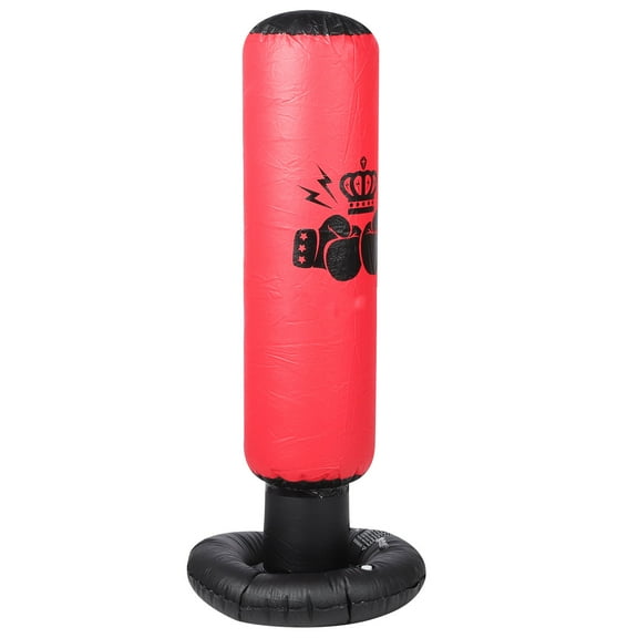 UNOMOR Kids Punching Toy Inflatable Boxing Column Watermelon Red 1Set for Fitness Training